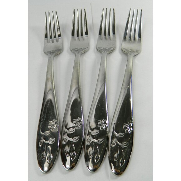 Lenox Butterfly Meadow Dinner Forks Set Of 4 In Great Condition Still Shiny! - Picture 6 of 11